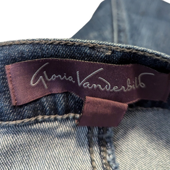 GLORIA VANDERBILT Amanda Dark Rinse Distessed Ankle Jeans Plus Size 22W NEW - Picture 10 of 11